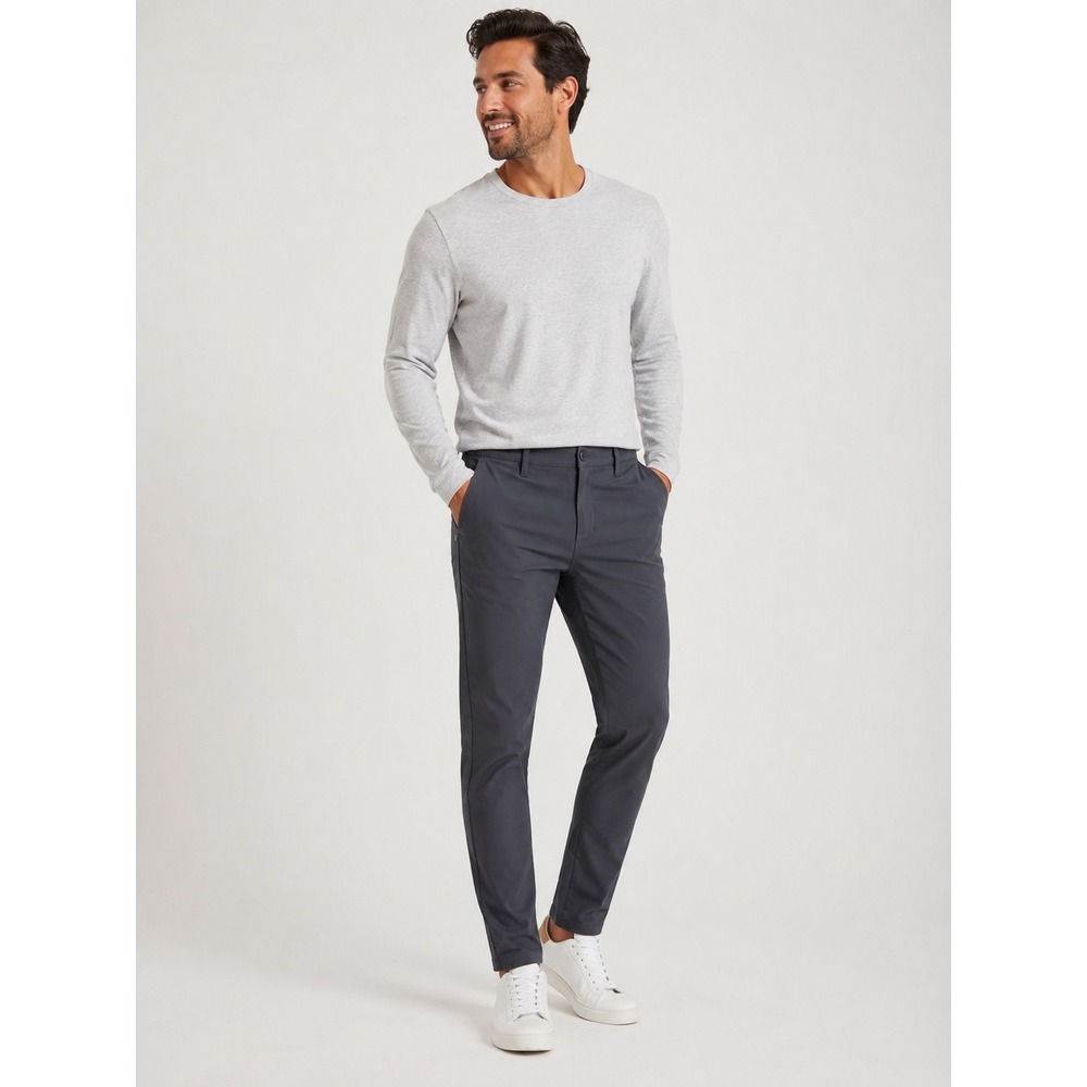 Vuori Meta Pant Mens 32‎ Charcoal Grey Slim Fit Stretch Chino Trousers V427